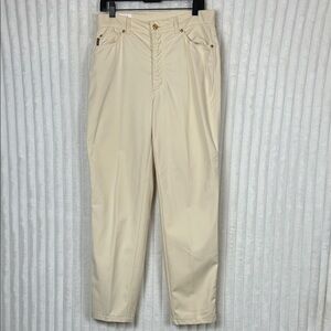 Vintage 80s Escada Margaretha Ley Cream High Rise Tapered leg Pants EU 40 US 10